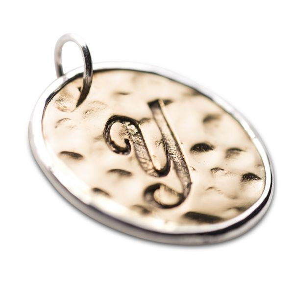 Silver And Bronze Script Initial Y 1050y