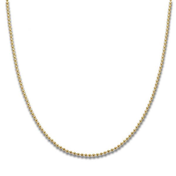 Yellow Gold Plated Ball Chain 50cm 4091