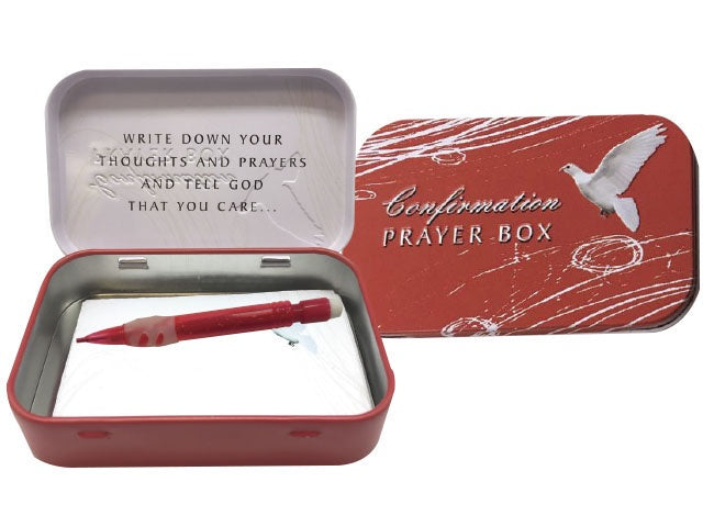 TIN PRAYER BOX WITH NOTES - CONFIRMATION