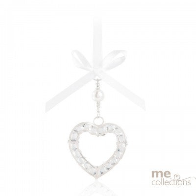 Crystal Heart In Silver