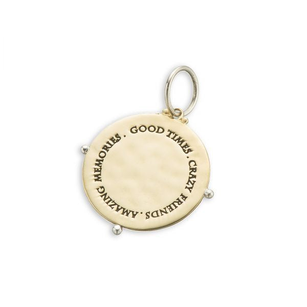 Brass Silver Crazy friends amazing memories charm
