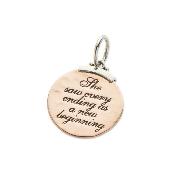 Silver and Copper New Beginnings Charm 3968