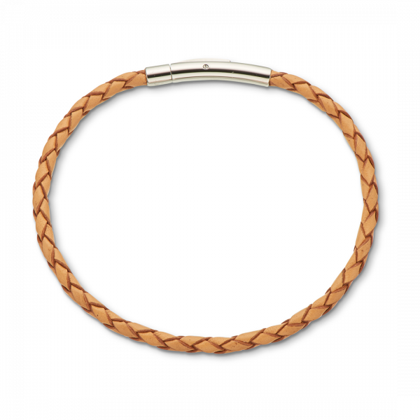 Fine Leather Plaited Bracelet 19cm 4201