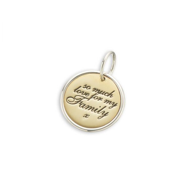 Brass Silver So Much Love Family Charm