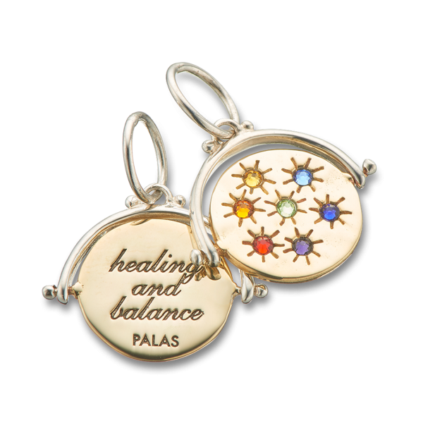 Chakra healing and balance spinner charm 4345