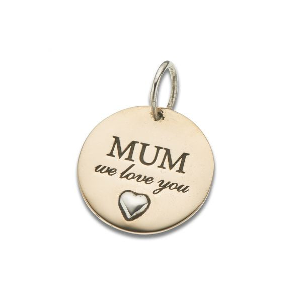 Bronze and Silver Mum We Love You Charm 4095