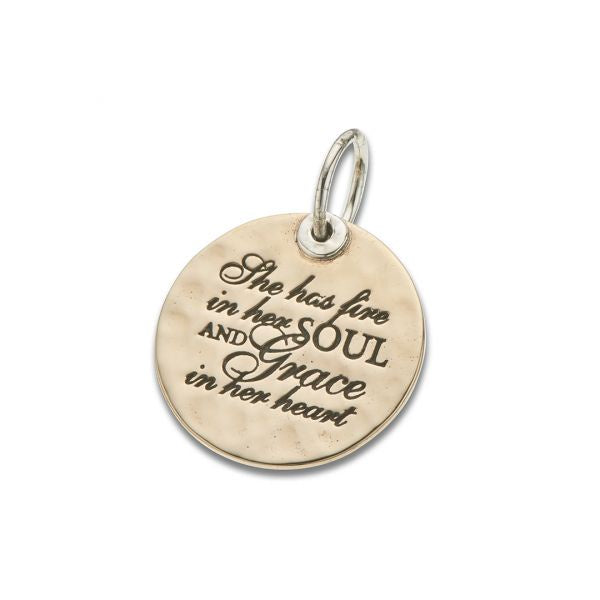 Bronze and Silver Fire In Her Soul Charm 4132