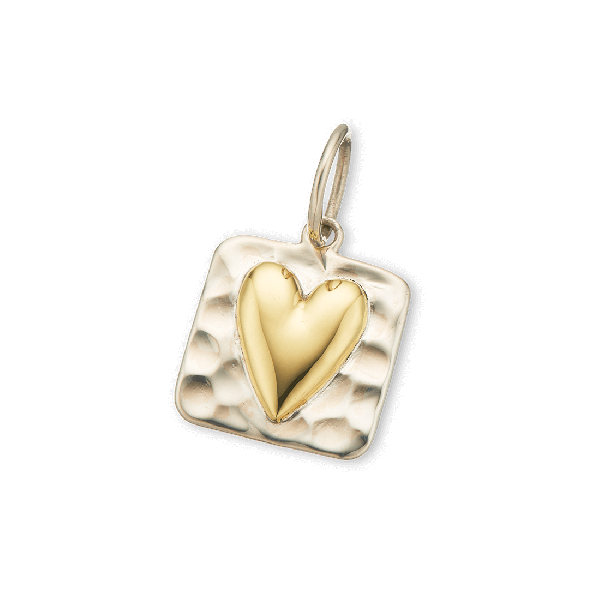 Small Square Heart Charm 4248