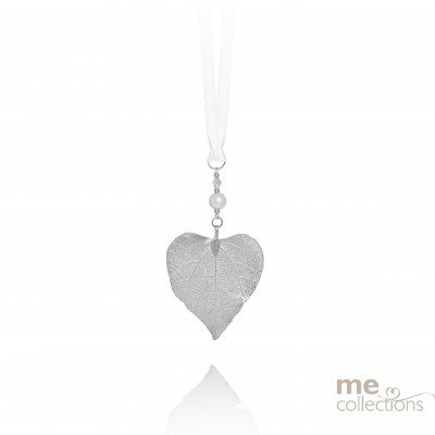 Bridal Charm Leaf Heart Shape -SILVER