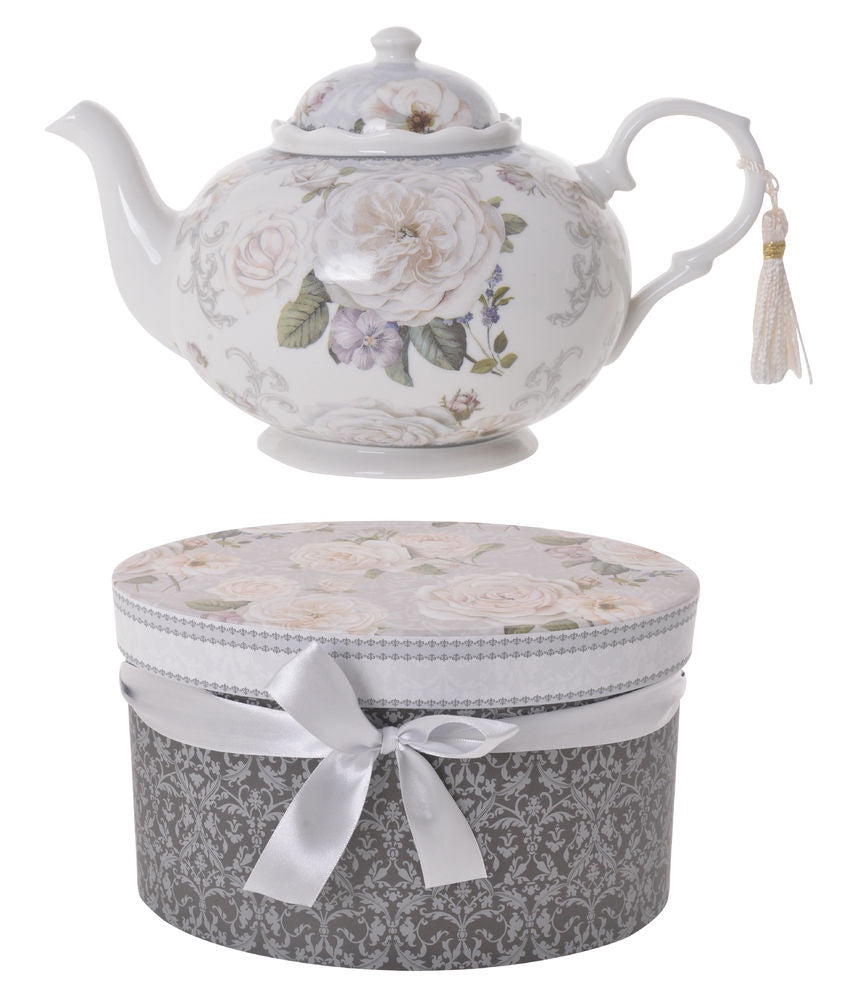 White Rose Teapot